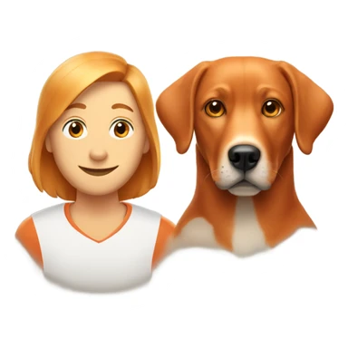  man and fox red labrador together sticker