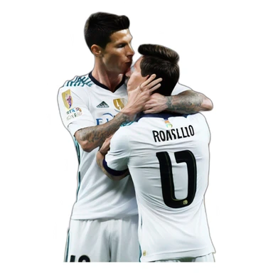 cristiano ronaldo kiss lionel messi real madrid barcelona sticker