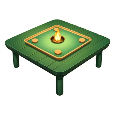 Japanese kotatsu table - green sticker