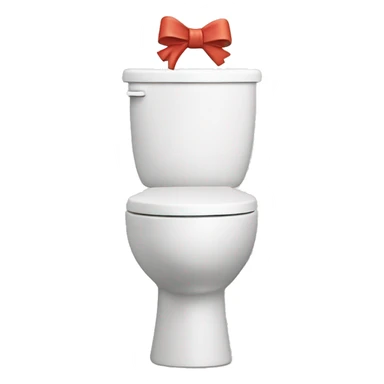 Skibidi Toilet with a bow ￼ sticker