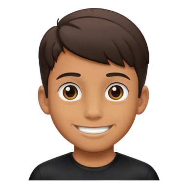smiling boy in black outfit sticker