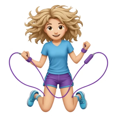jumping rope tangled sticker