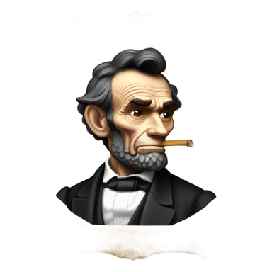 abe lincoln coughing sticker
