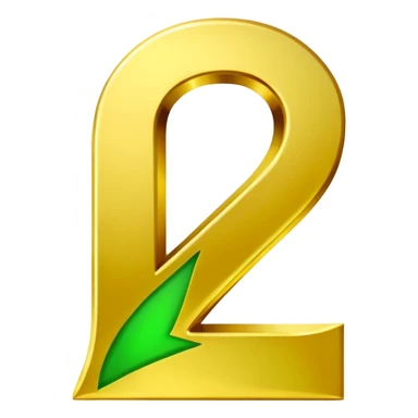 number seven  in golden and green shadows sticker