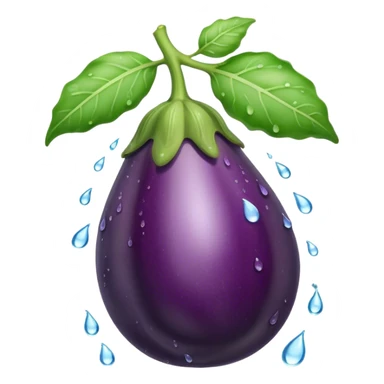 Aubergine avec des gouttes d’eau  sticker
