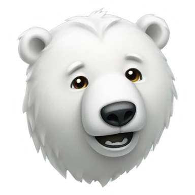 A crying polar bear sticker