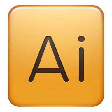 A square image of capital letters "AI" sticker