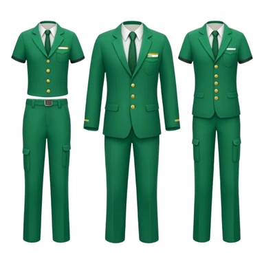 green academia uniform with pants sticker