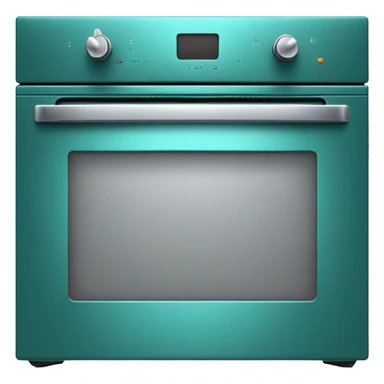 Realistic metallic teal oven isolated.  sticker