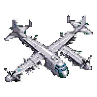 AC-130 gunship military aircraft with visible weapons and cannons sticker