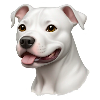 White pit bull mix sticker