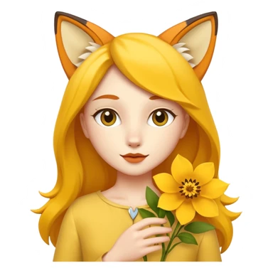 a flower in hand that holds the Fox sticker