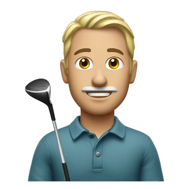 Man with a golf club  sticker