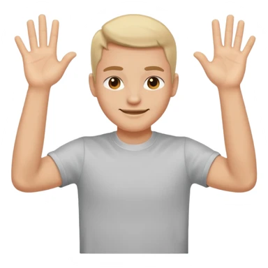 Not guilty hands up smirk sticker