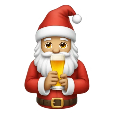 Babbo Natale con birra sticker