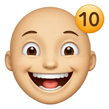 Laughing face with the number 100 sticker