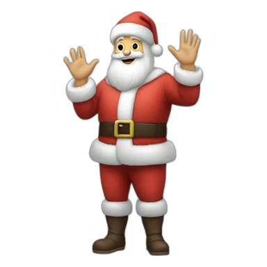 Full height Actively gesturing with hands pale skin Santa Claus sticker
