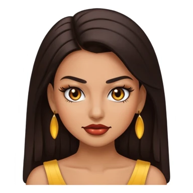 baddie emoji with confident smirk, long lashes, glossy makeup, hand on face, fierce vibe


 sticker