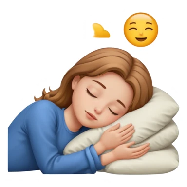 girl sleeping with Zs above head sticker