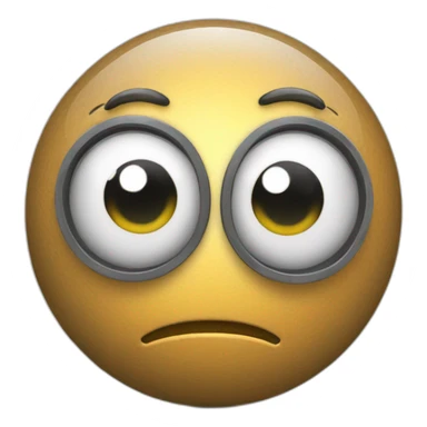 3d sphere with a cartoon piston texture with big beautiful eyes sticker