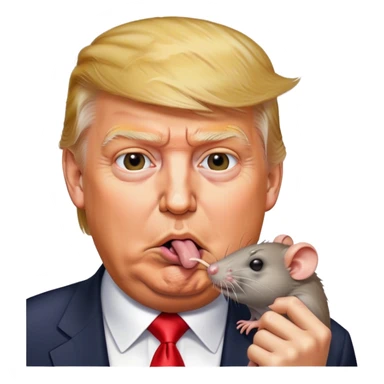 trump eating a rat sticker