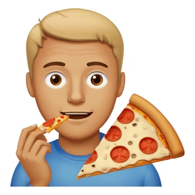 man who eat pizza
 sticker