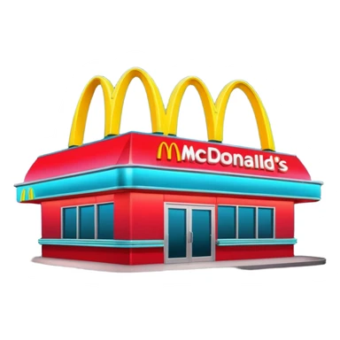 Neon McDonald’s restaurant  sticker