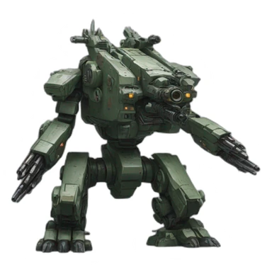 Godzilla mech with artillerie canon sticker