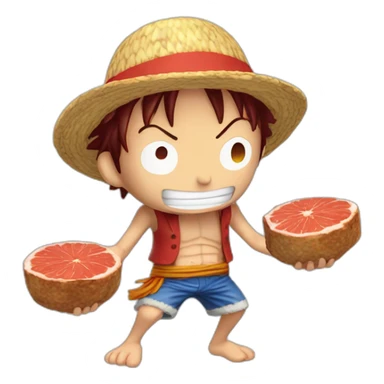 Luffy qui mange de la viande sticker