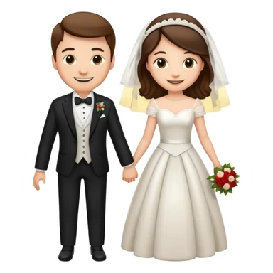 Wedding Modern Classic 2 face sticker