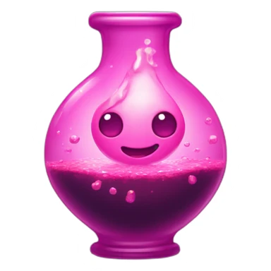 pink magic potion in chemistry vase sticker