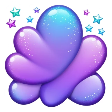 Glitter Purple and Cian hang loose sticker