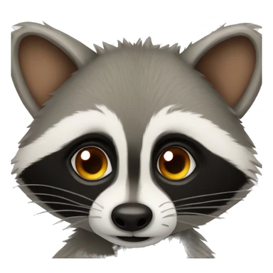 raccoon with heart eyes  sticker