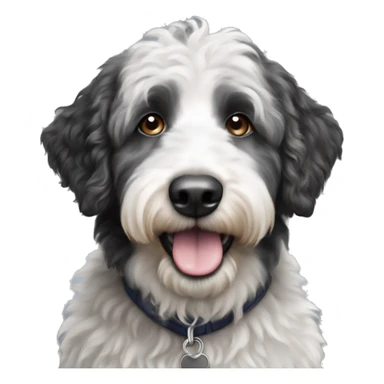 black and white aussidoodle sticker