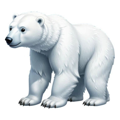cinematic-polar-bear-realistic-full-body-standing-emoji,-massive-snowy-white-frame-lumbering-across-the-icy-tundra,-powerful-paws-pressing-into-the-frozen-ground,-head-tilted-dramatically,-thick-fur-dusted-with-ice-crystals,-simplified-yet-realistic-focused-features,-highly-detailed,-glowing-with-an-almost-sarcastic-glow

 sticker