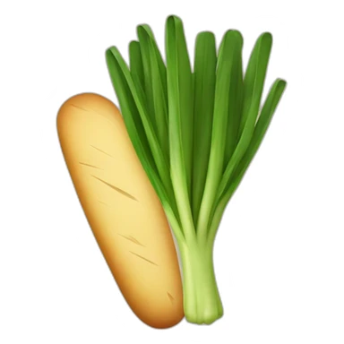 Leek and bread sticker