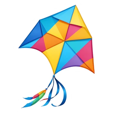 single kite flying in the sky sticker