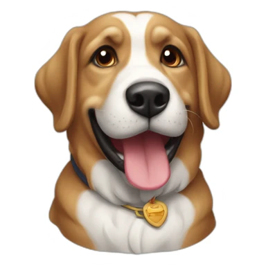 Perro pastor alemán, expresión feliz sticker