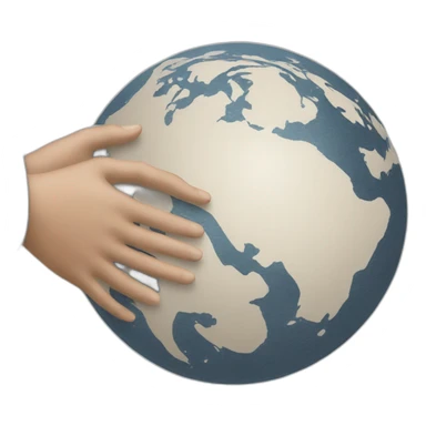 globe grabbed by 2 hands sticker
