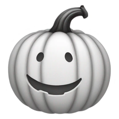 black and white doodle with a pumpkin sticker