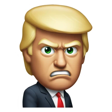 Angry looking trump sticker