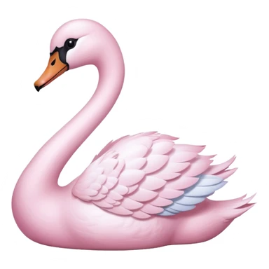 pastel pink swan sticker