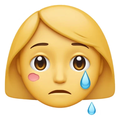 simple emoji icon, not a sticker,
single compact symbol,
simplified human face with small tears,
second simplified face nearby showing support,
very minimal emotion,
readable at 32x32 pixels,
flat pastel colors, thick outline,
transparent background, no gradients sticker
