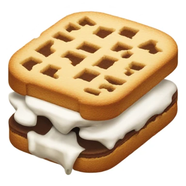 A half eaten ice cream sandwich  sticker