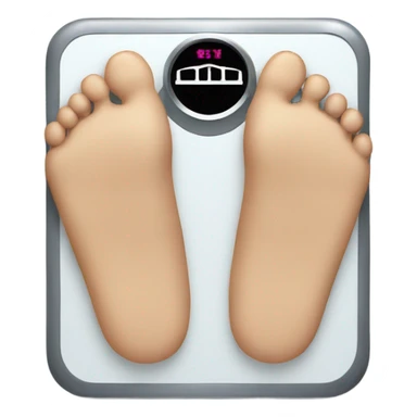 Man’s feet on square weight loss scale sticker