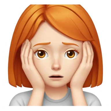 ginger girl facepalm sticker