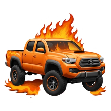 toyota tacoma truck fire sticker