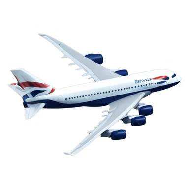 british airways plane landing sticker