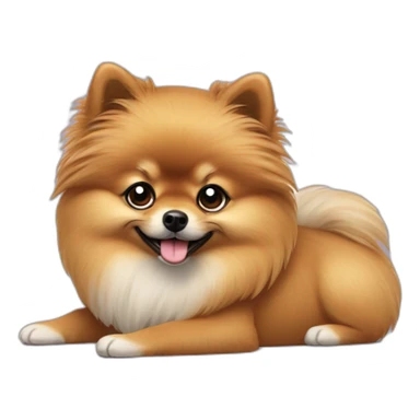 Pomeranian social media marketing worker sticker