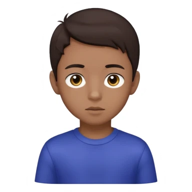 Dark brown hair, make the boy mixed race and is a boy and make his iris a bit smaller sticker